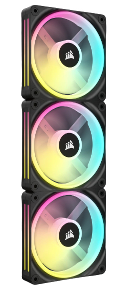 Corsair - Ventilador Corsair iCUE Link QX120 RGB PWM Negro 120mm (Pack 3)