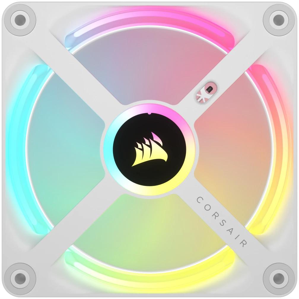 Corsair - Ventilador Corsair iCUE Link QX120 RGB PWM Blanco 120mm (Pack 3)