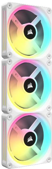 Corsair - Ventilador Corsair iCUE Link QX120 RGB PWM Blanco 120mm (Pack 3)