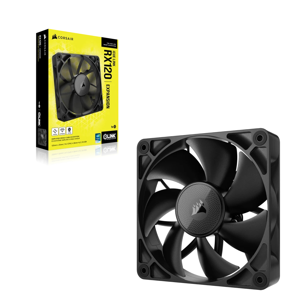 Corsair - Ventilador Corsair iCUE Link RX120 PWM Negra 120mm