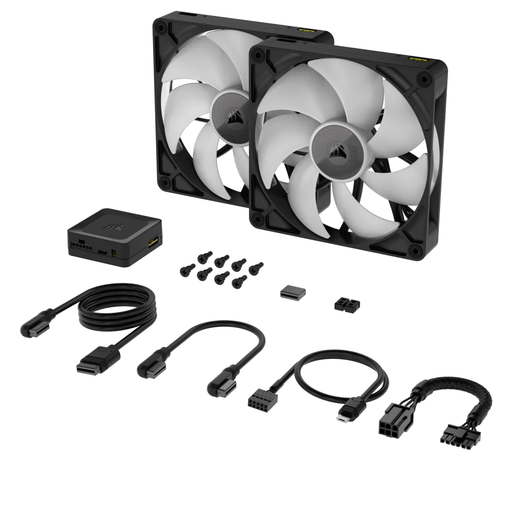 Corsair - Ventilador Corsair iCUE Link RX140 RGB PWM Negra 140mm (Pack 2)