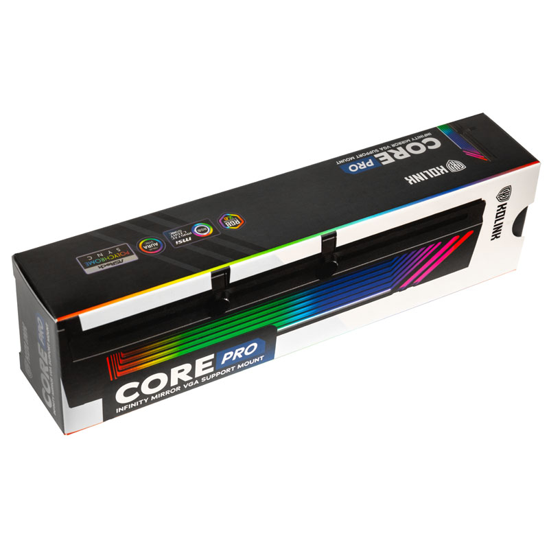 Kolink - Kit Suporte VGA Kolink Core Pro Aluminium Infinity Mirror Preto