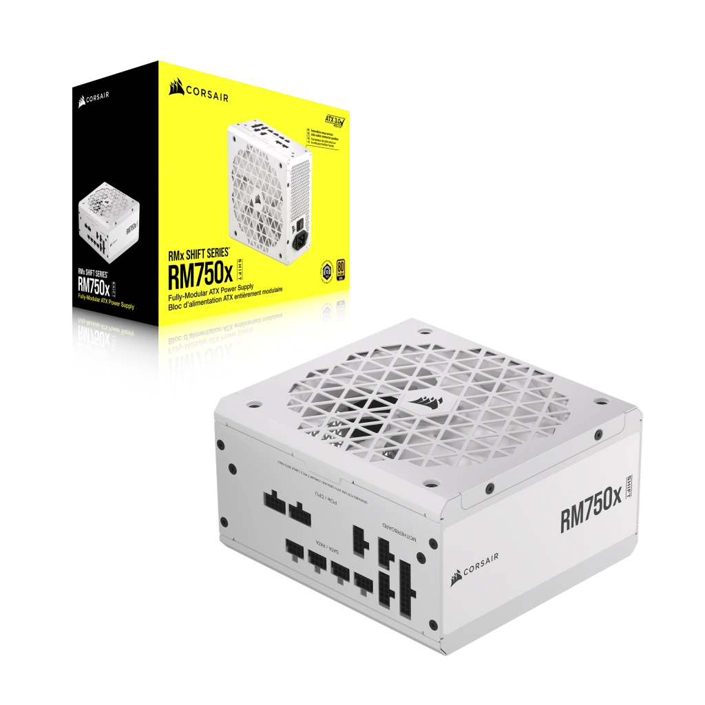 Corsair - Fuente Alimentación Modular Corsair RMx Shift Series RM750x 750W 80 Plus Gold Blanca