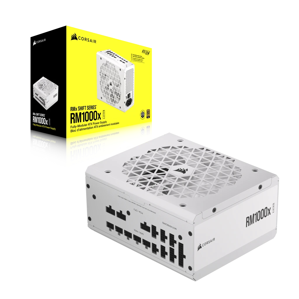 Corsair - Fuente Alimentación Modular Corsair RMx Shift Series RM1000x 1000W 80 Plus Gold Blanca