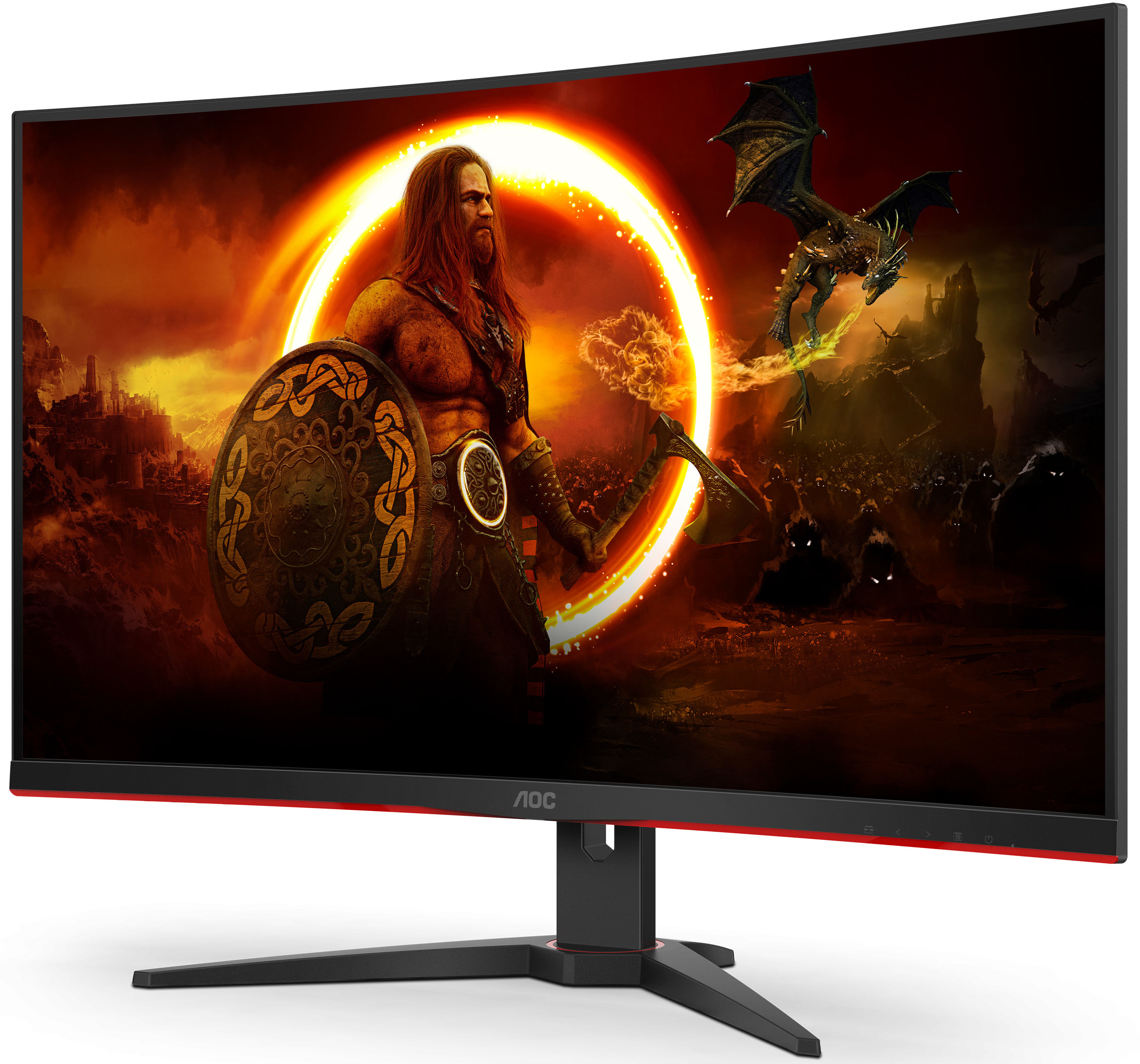 AOC - Monitor Curvo AOC Gaming 31.5" CQ32G2SE/BK VA QHD 165Hz 1ms Freesync Premium