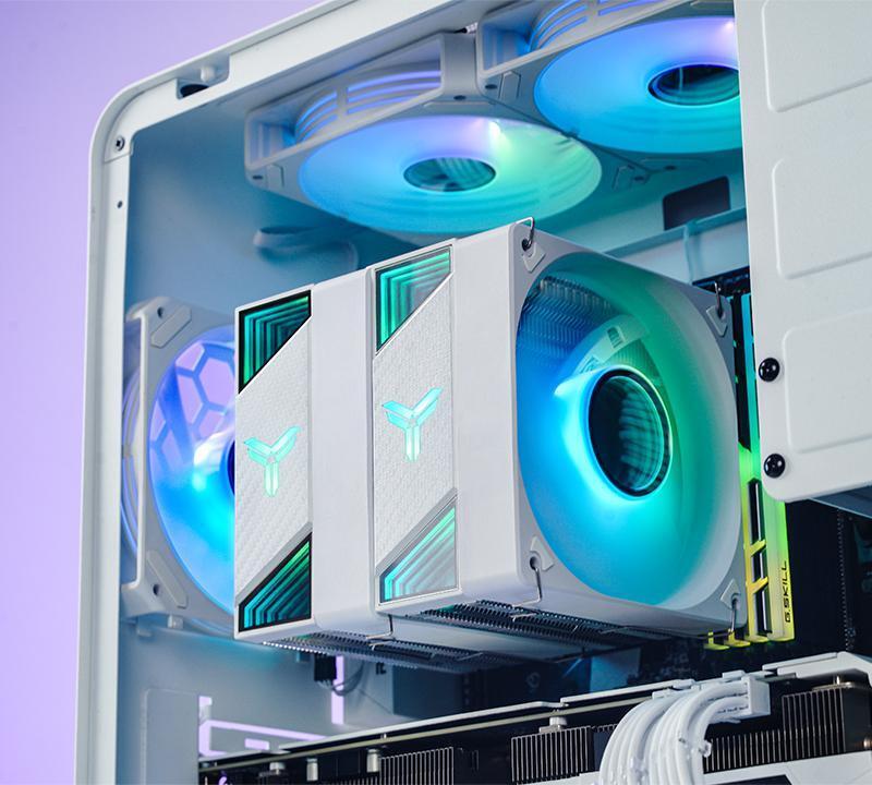 Jonsbo - Ventilador CPU Jonsbo CR-3000 ARGB Blanco - 2x 120mm
