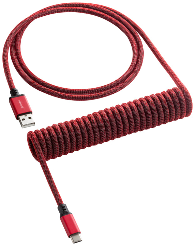 Cable Coiled CableMod Classic para Teclado USB A - USB Type C, 150cm - Republic Red