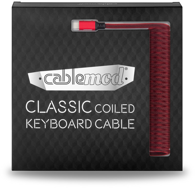 CableMod - Cable Coiled CableMod Classic para Teclado USB A - USB Type C, 150cm - Republic Red