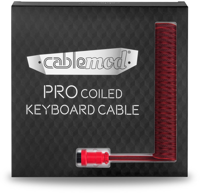 CableMod - Cable Coiled CableMod Pro para Teclado USB A - USB Type C, 150cm - Republic Red