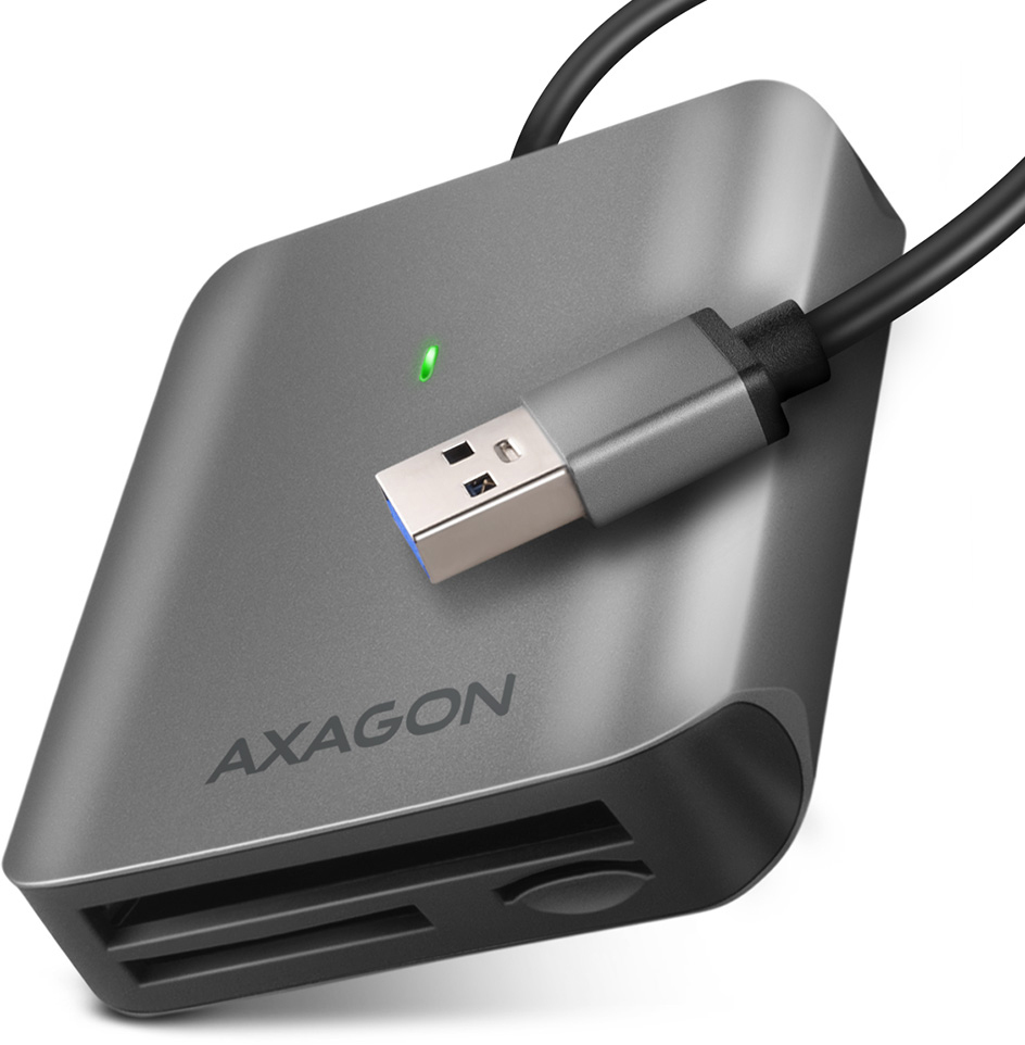 Lector de tarjetas externo AXAGON CRE-S3 External USB-A 3.2 Gen 1, 3-slot & lun SD/microSD/CF, UHS-II