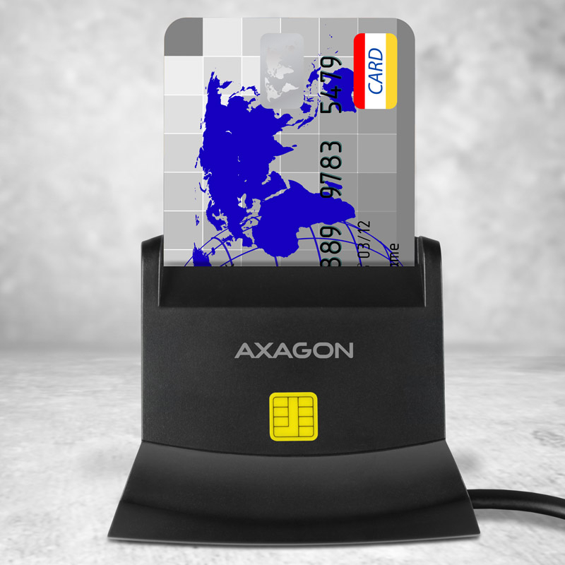 AXAGON - Lector de tarjetas cidadão/Smart CardSD/microSD/SIM AXAGON CRE-SM2 - USB 2.0