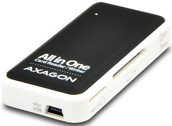 Lector de tarjetas AXAGON CRE-X1 External Mini Card Reader 5-slot ALL-IN-ONE