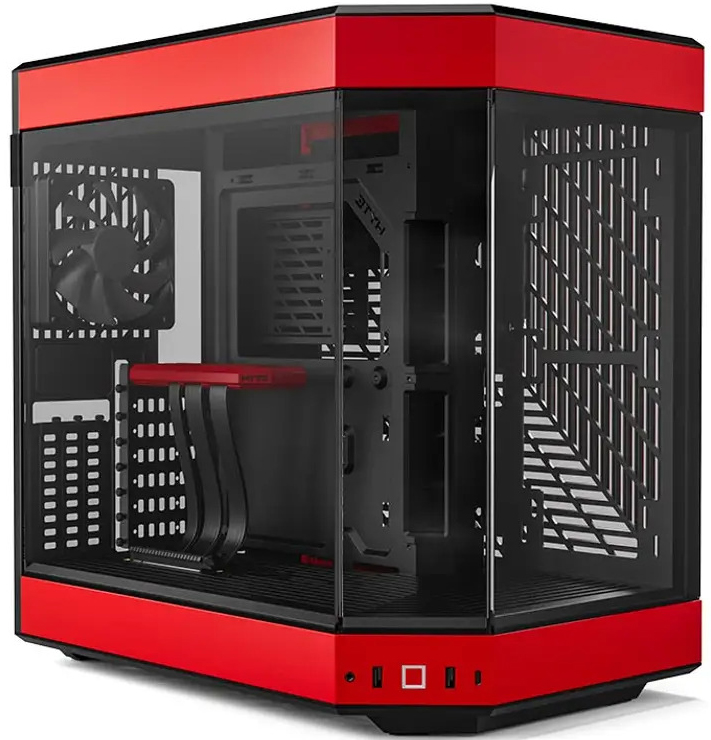 Caja ATX Hyte Y60 Vidrio Templado Negro/Rojo