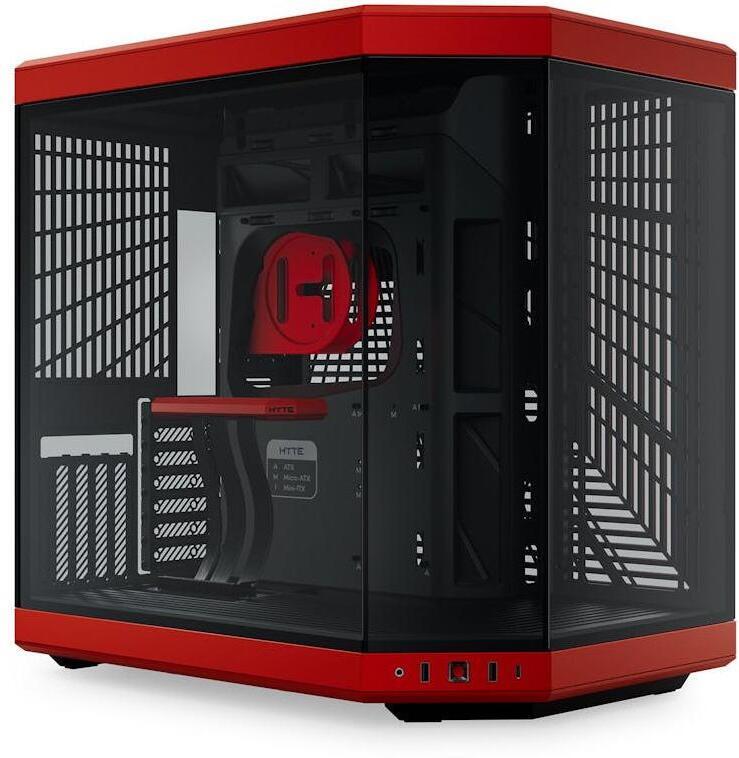 Caja ATX Hyte Y70 Vidrio Templado Negro/Rojo