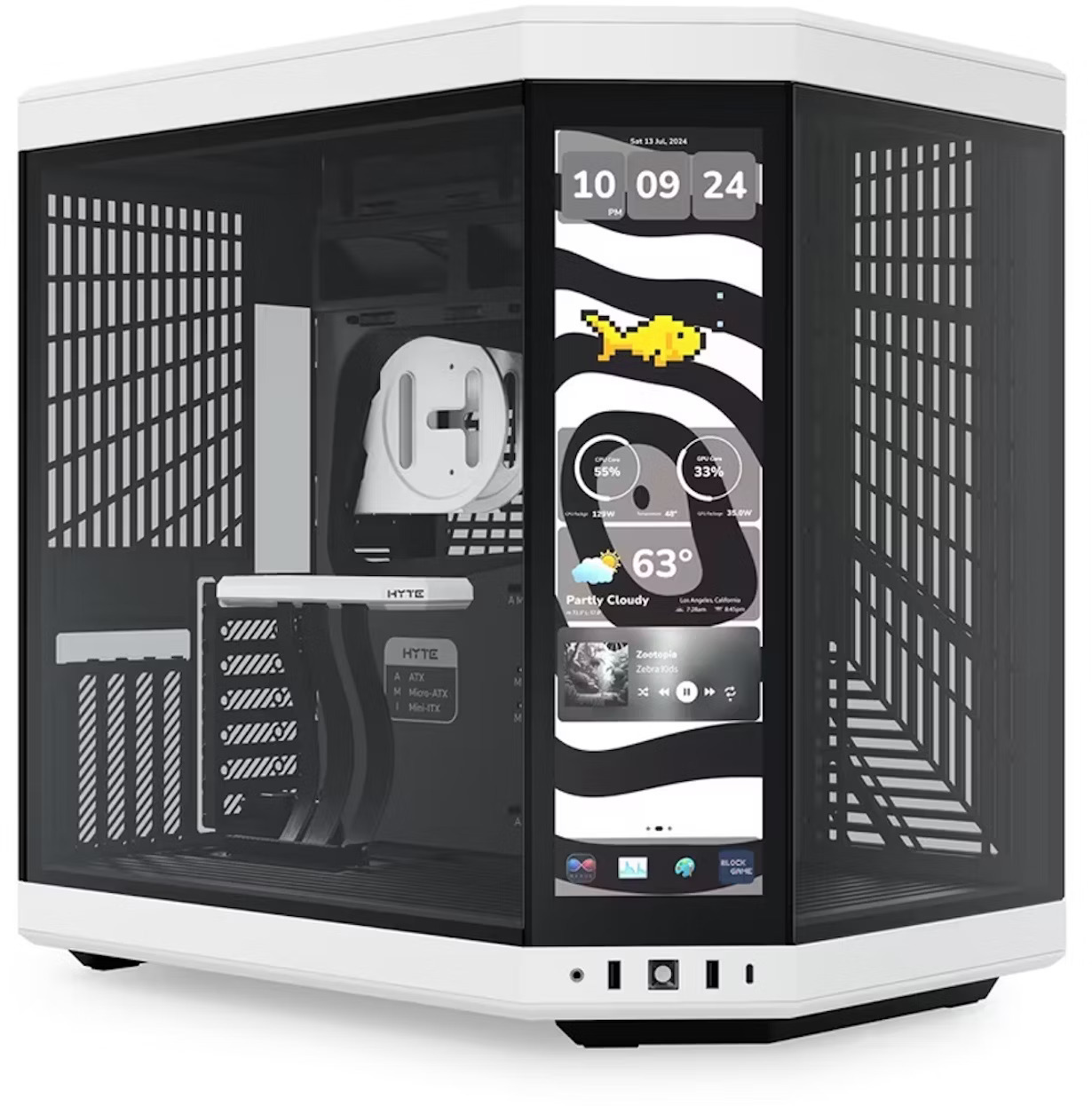Hyte - ** B Grade ** Caja ATX Hyte Y70 Touch Infinite Vidrio Temperado Negro/Blanco