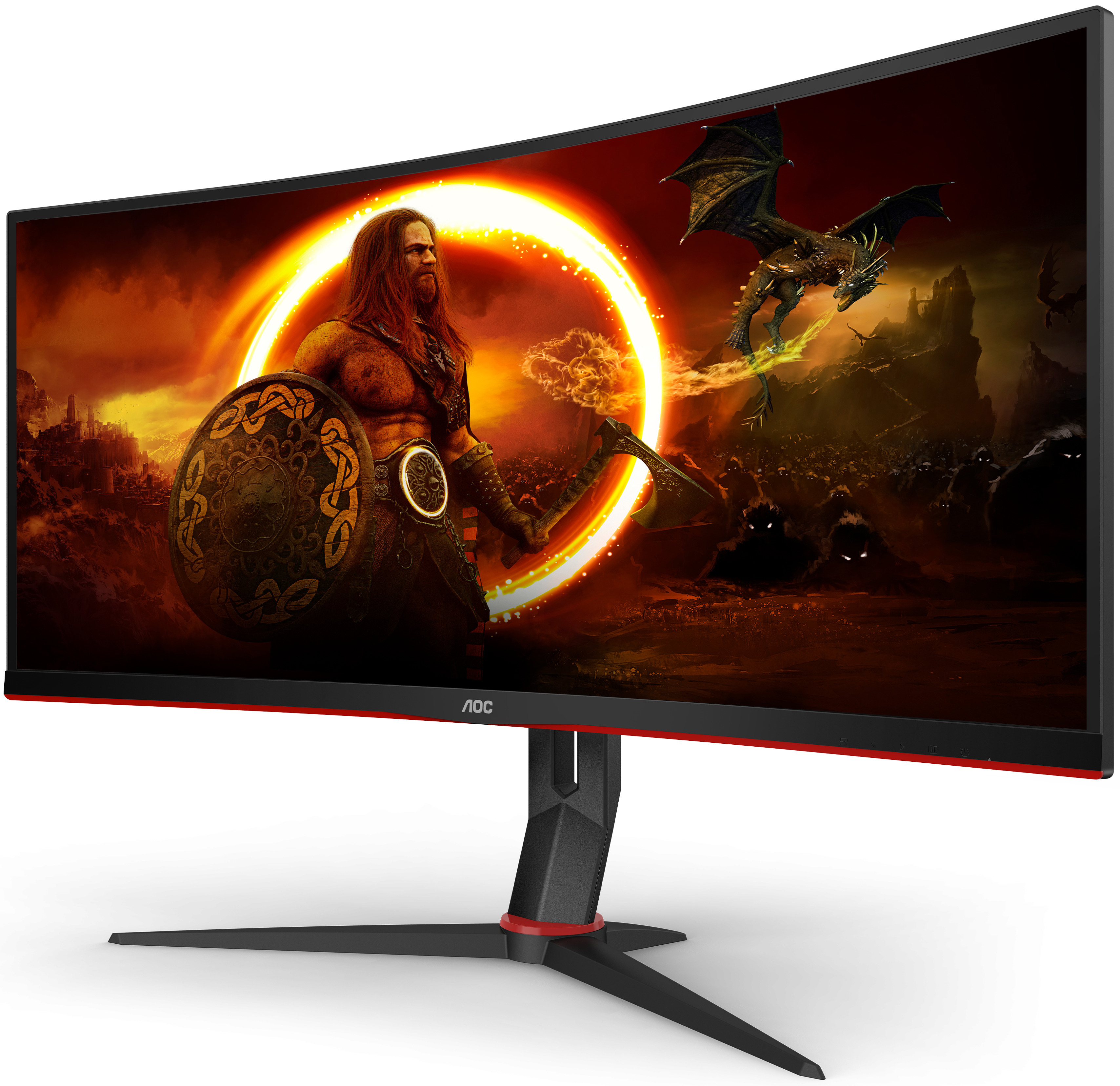 AOC - ** B Grade ** Monitor Curvo AOC Gaming 34" CU34G2X VA WQHD 144Hz 1ms FreeSync