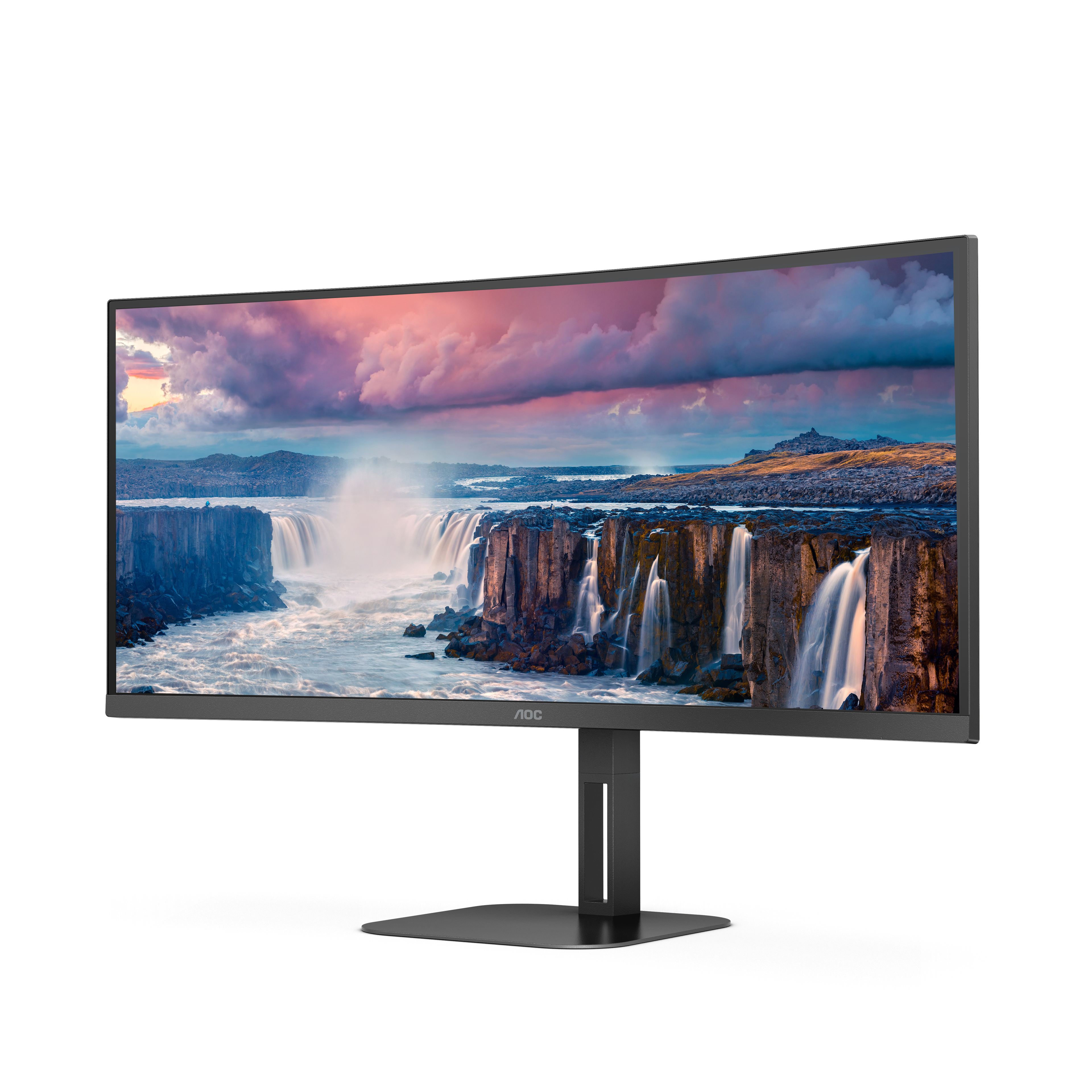 AOC - Monitor Curvo AOC 34" CU34V5C/BK VA WQHD 100Hz 1ms USB-C 3.2 ( DP alt + PD65W)