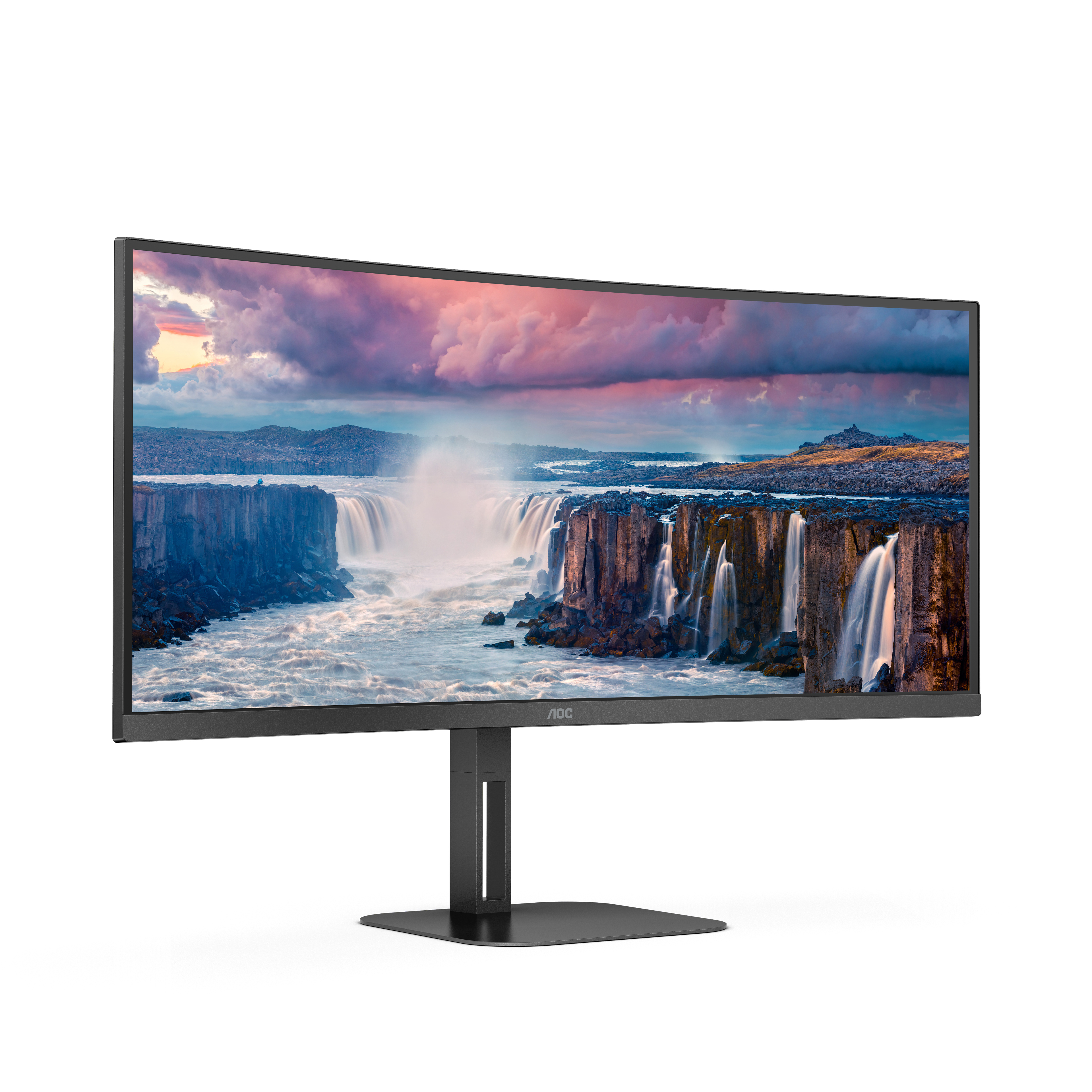 AOC - Monitor Curvo AOC 34" CU34V5C/BK VA WQHD 100Hz 1ms USB-C 3.2 ( DP alt + PD65W)