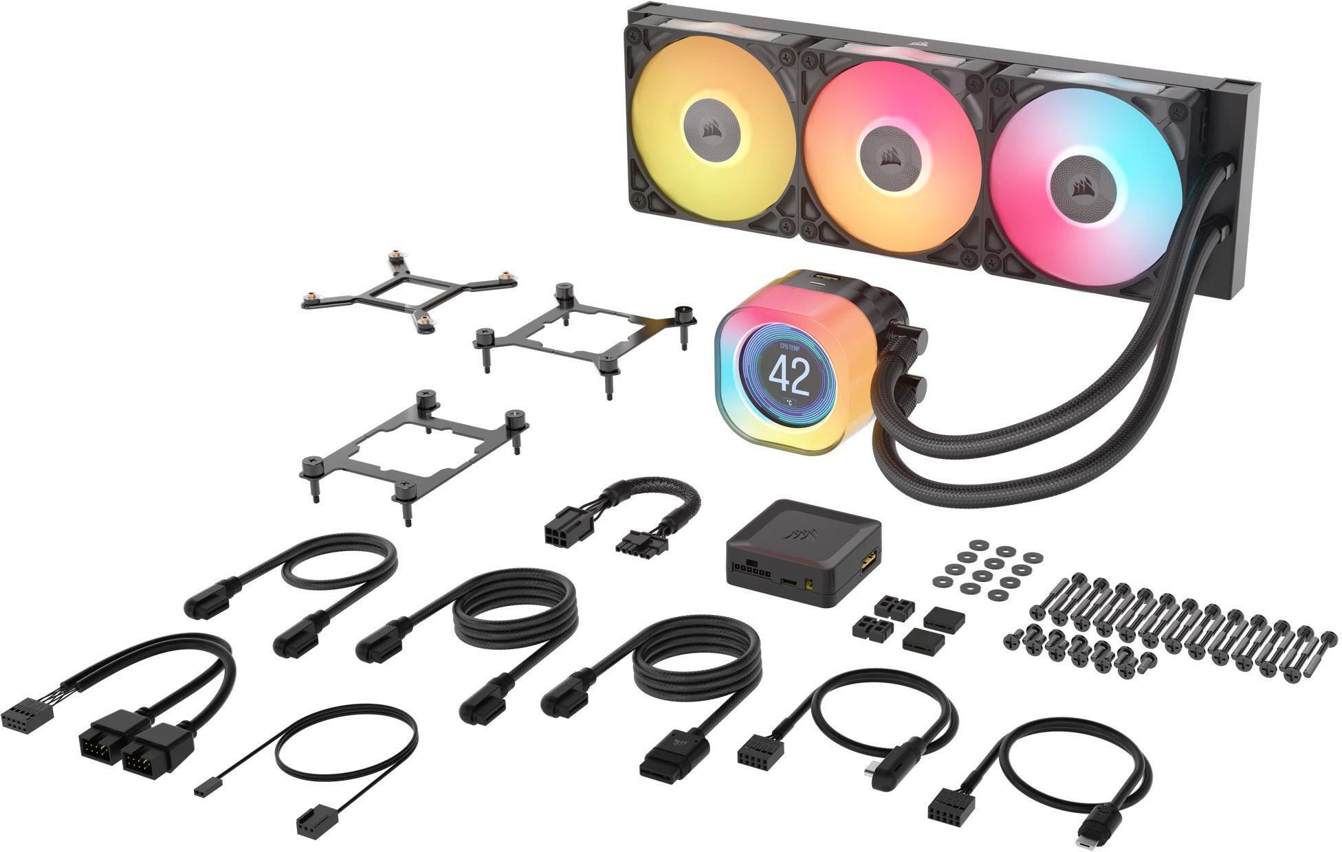 Corsair - Refrigeración Líquida CPU Corsair iCUE LINK TITAN 360 RX LCD RGB 360mm Negro