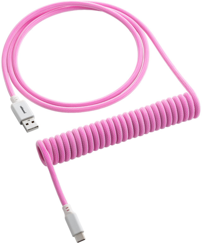 CableMod - Cable Coiled CableMod Classic para Teclado USB A - USB Type C, 150cm - Strawberry Cream