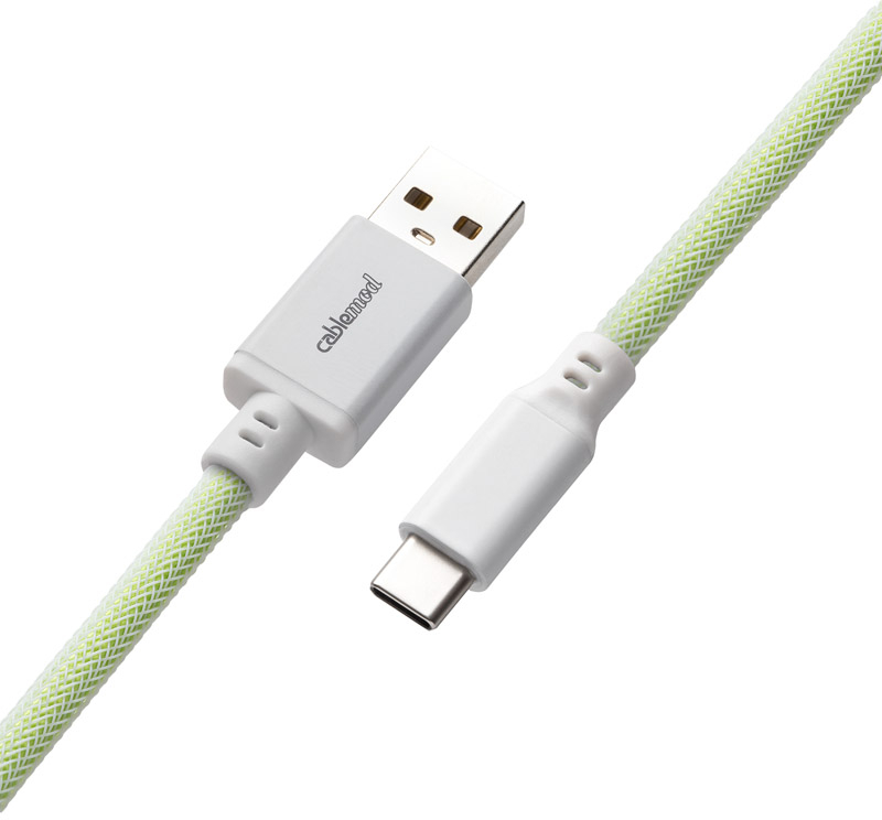 CableMod - Cable Coiled CableMod Classic para Teclado USB A - USB Type C, 150cm - Lime Sorbet