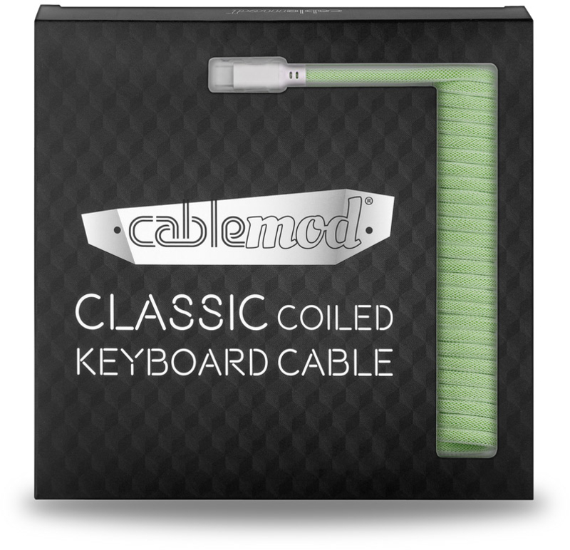 CableMod - Cable Coiled CableMod Classic para Teclado USB A - USB Type C, 150cm - Lime Sorbet