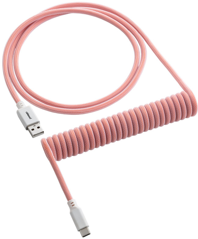 Cable Coiled CableMod Classic para Teclado USB A - USB Type C, 150cm - Orangesicle