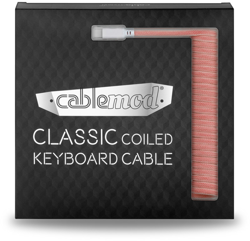 CableMod - Cable Coiled CableMod Classic para Teclado USB A - USB Type C, 150cm - Orangesicle