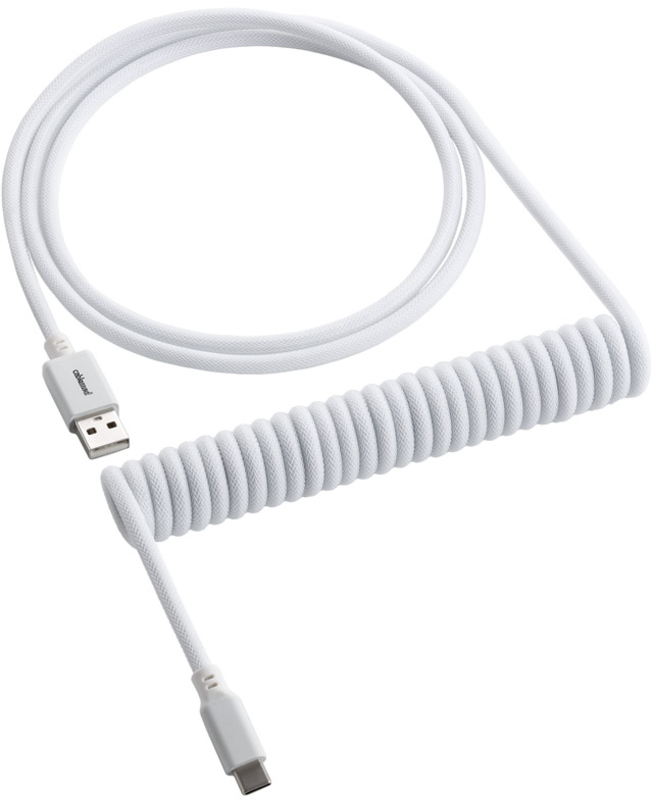 Cable Coiled CableMod Classic para Teclado USB A - USB Type C, 150cm - Glacier White