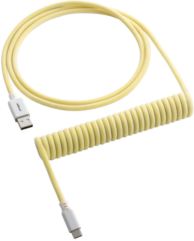 CableMod - Cable Coiled CableMod Classic para Teclado USB A - USB Type C, 150cm - Lemon Ice
