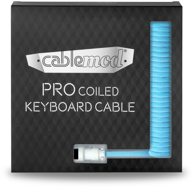 CableMod - Cable Coiled CableMod Pro para Teclado USB A - USB Type C, 150cm - Blueberry Cheesecake