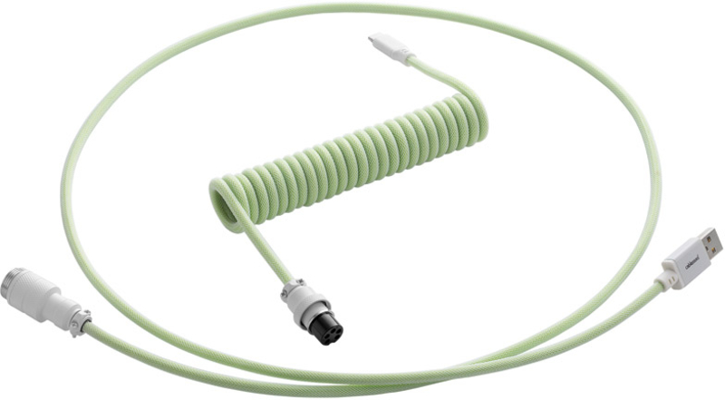 Cable Coiled CableMod Pro para Teclado USB A - USB Type C, 150cm - Lime Sorbet