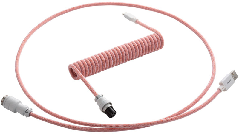 Cable Coiled CableMod Pro para Teclado USB A - USB Type C, 150cm - Orangesicle