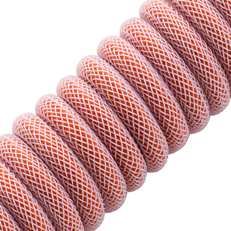 CableMod - Cable Coiled CableMod Pro para Teclado USB A - USB Type C, 150cm - Orangesicle