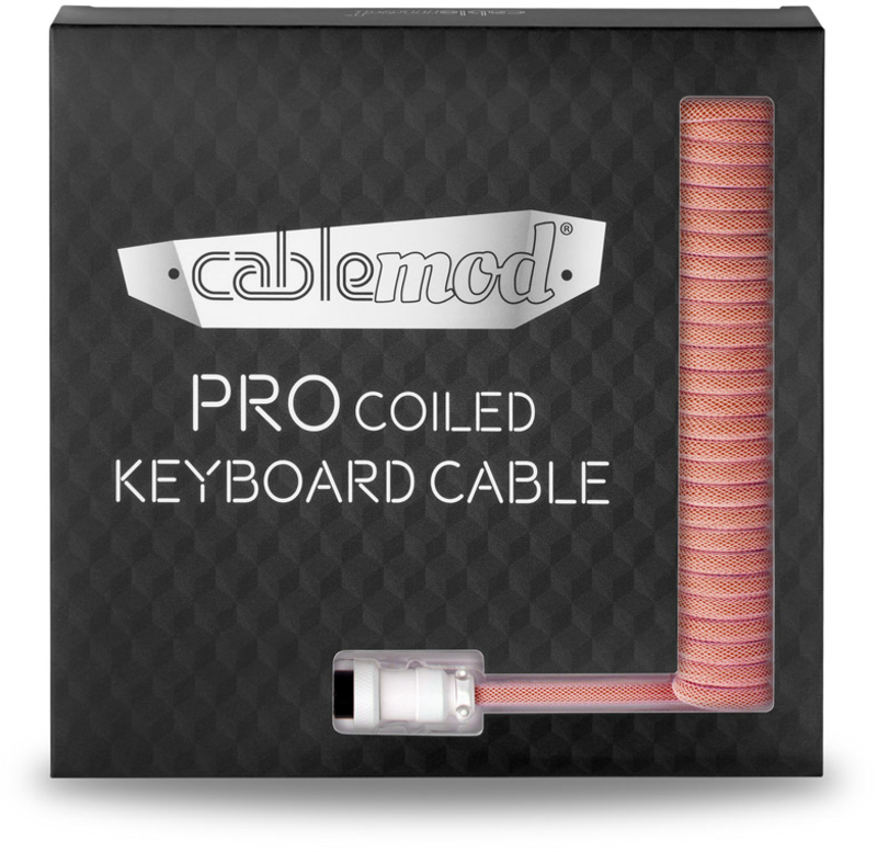 CableMod - Cable Coiled CableMod Pro para Teclado USB A - USB Type C, 150cm - Orangesicle