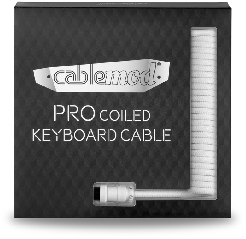 CableMod - Cable Coiled CableMod Pro para Teclado USB A - USB Type C, 150cm - Glacier White