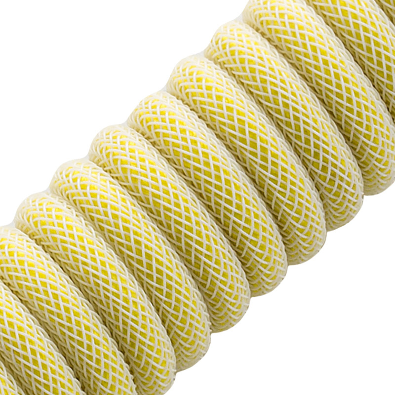 CableMod - Cable Coiled CableMod Pro para Teclado USB A - USB Type C, 150cm - Lemon Ice