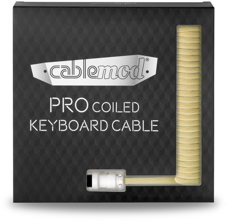 CableMod - Cable Coiled CableMod Pro para Teclado USB A - USB Type C, 150cm - Lemon Ice