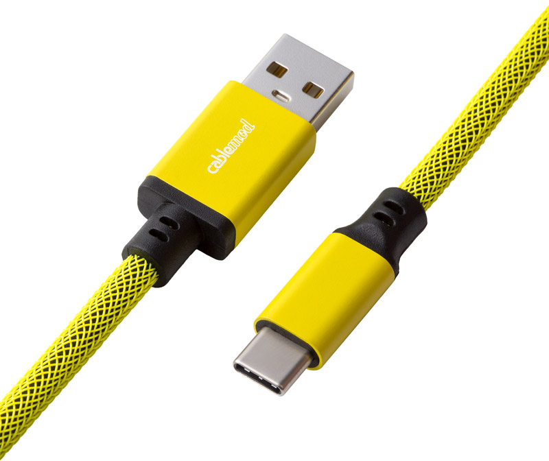 CableMod - Cable Coiled CableMod Pro para Teclado USB A - USB Type C, 150cm - Dominator Yellow