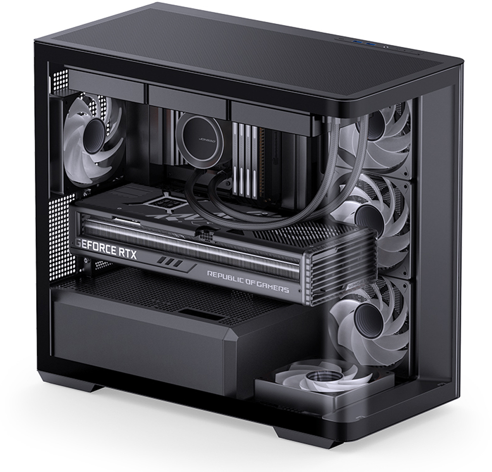 Jonsbo - Caja Micro-ATX Jonsbo D300 Vidrio Templado Negro