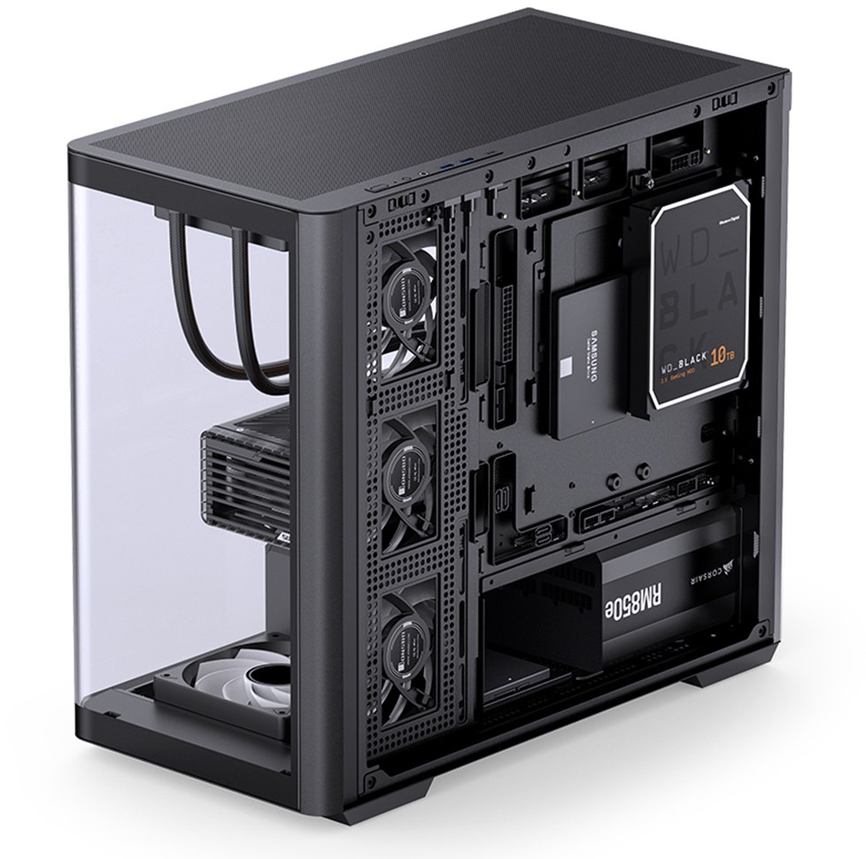 Jonsbo - Caja Micro-ATX Jonsbo D300 Vidrio Templado Negro