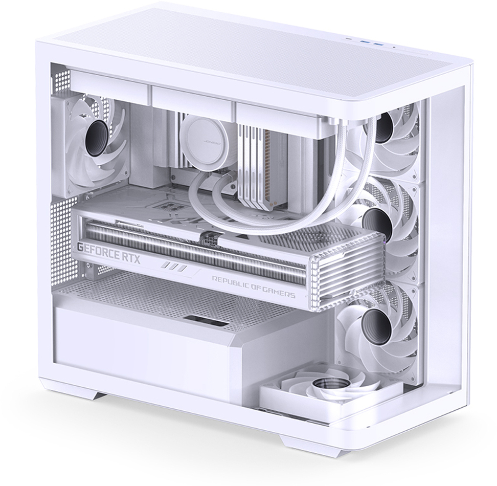 Jonsbo - Caja Micro-ATX Jonsbo D300 Vidrio Templado Blanco