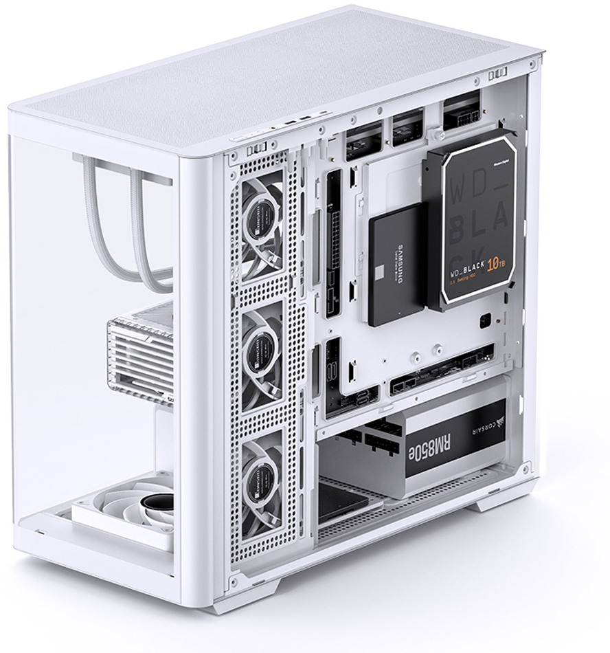 Jonsbo - Caja Micro-ATX Jonsbo D300 Vidrio Templado Blanco