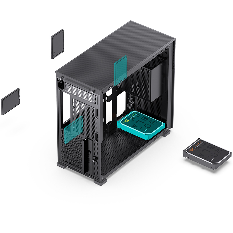 Jonsbo - Caja ATX Jonsbo D41 STD con Visor Vidrio Templado Negro