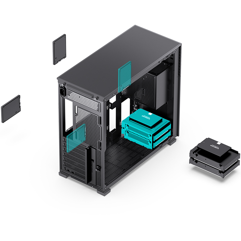 Jonsbo - Caja ATX Jonsbo D41 STD con Visor Vidrio Templado Negro