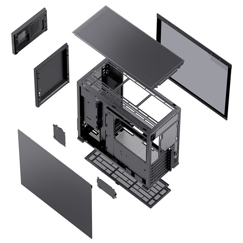 Jonsbo - Caja ATX Jonsbo D41 STD con Visor Vidrio Templado Negro