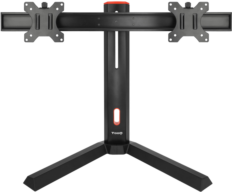 Tooq - Soporte de Mesa Gaming Tabletop Tooq Doble Tilt e Altura Ajustable 17" a 27" Max. 7kg/Monitor Negro