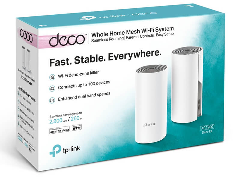 TP-Link - Sistema WiFi Mesh TP-Link Deco E4 AC1200 Whole-Home Wi-Fi Mesh System (Pack 2)