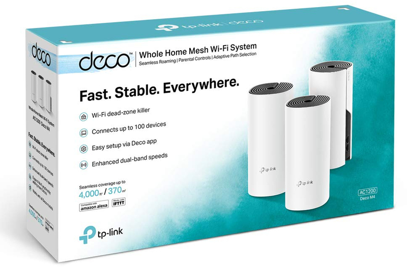 TP-Link - Sistema WiFi Mesh TP-Link Deco M4 AC1200 Whole-Home Wi-Fi Mesh System (Pack 3)