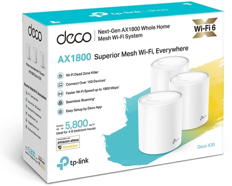 TP-Link - Sistema WiFi Mesh TP-Link Deco X20 AX1800 Whole-Home Mesh Wi-Fi 6 System (Pack 3)